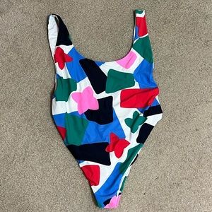 Colorful One piece Swimsuit